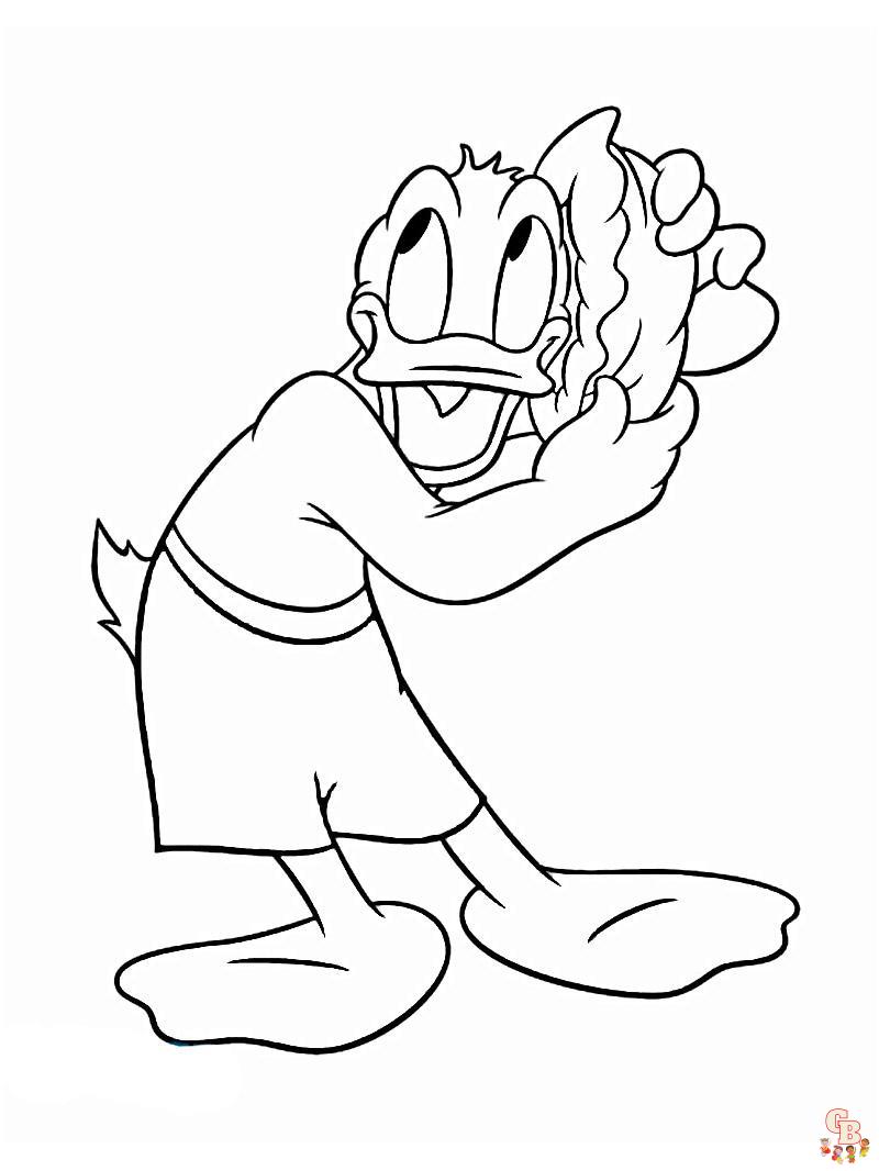 donald duck halloween coloring pages