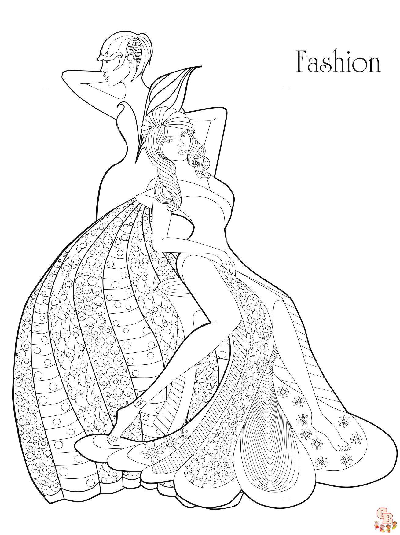 Dresses Coloring Pages