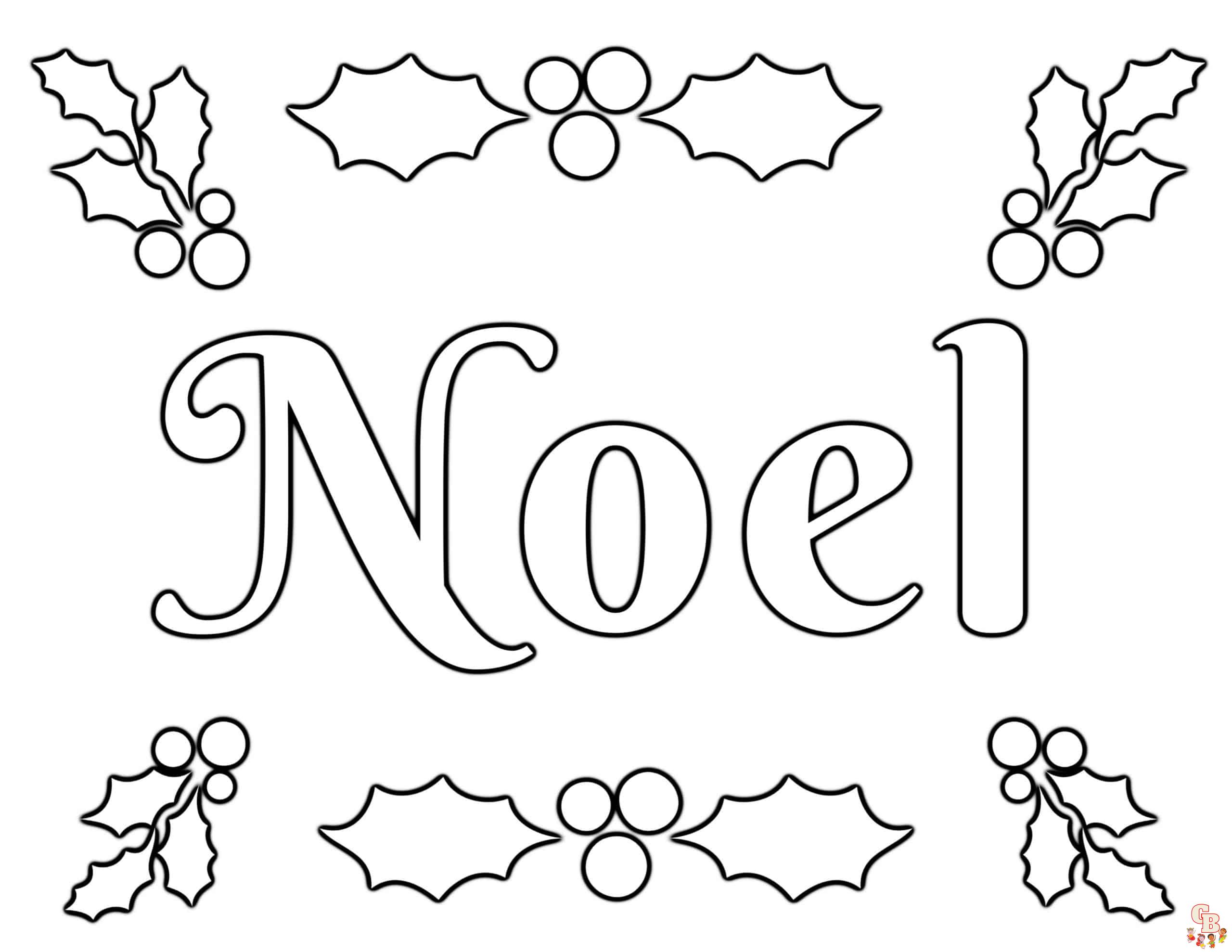 Easy Christmas coloring pages 10