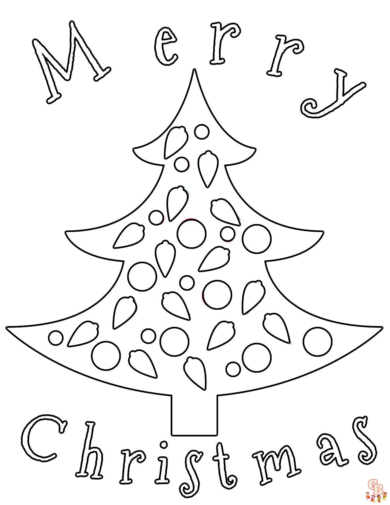 Easy Christmas coloring pages 11