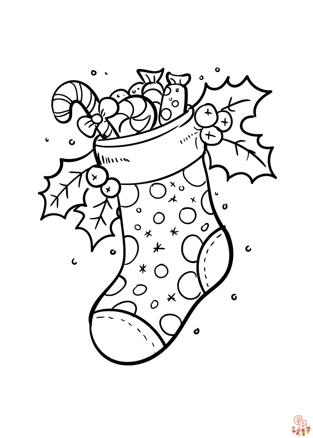 Easy Christmas coloring pages 3