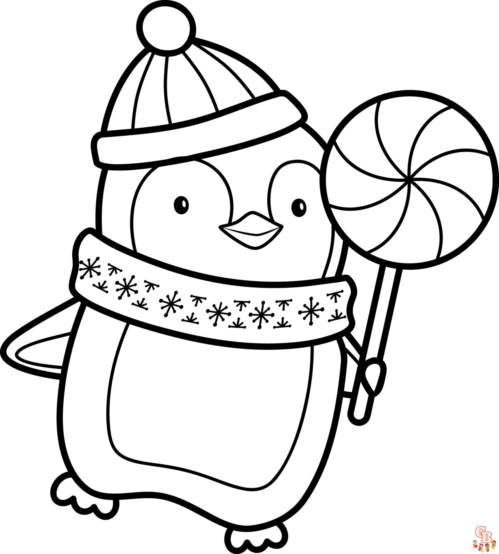 Easy Christmas coloring pages 4