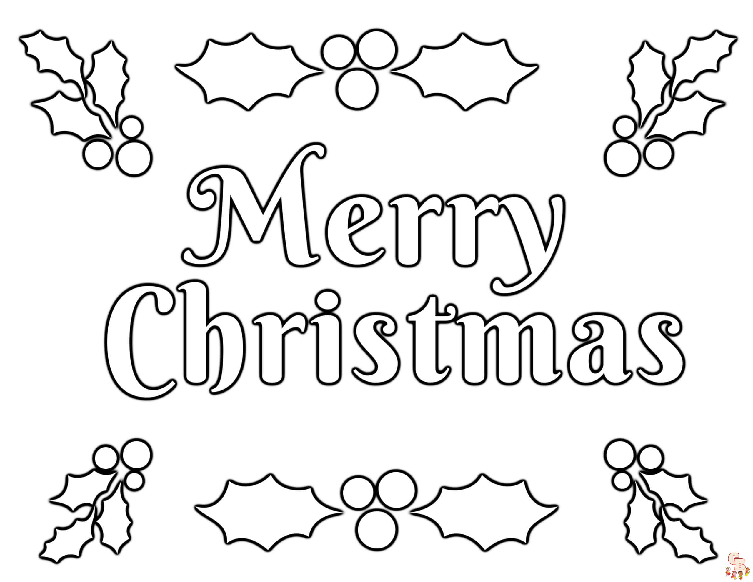 Easy Christmas coloring pages 8