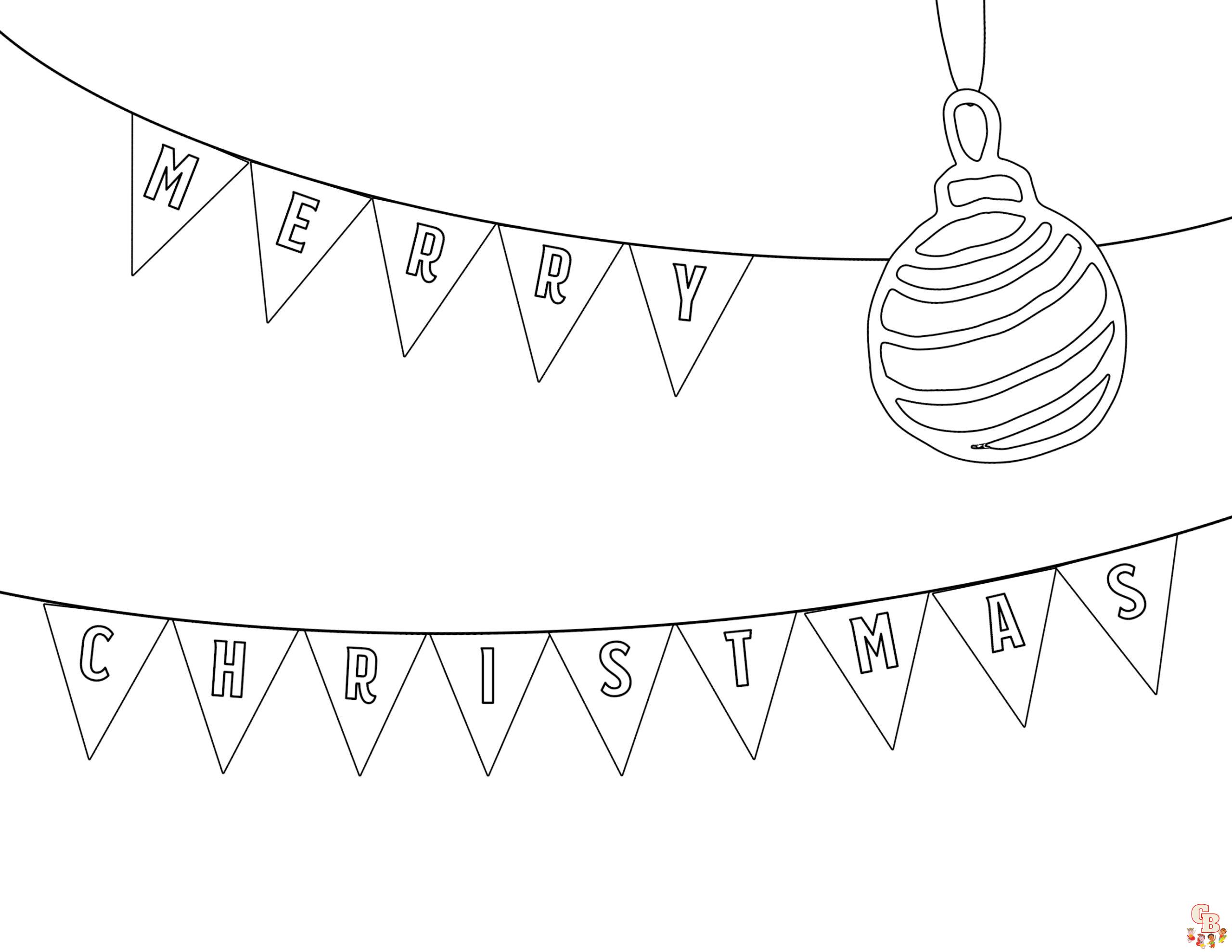 Easy Christmas coloring pages 9