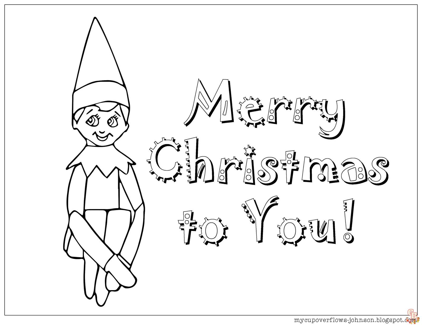 Elf on the Shelf Coloring Pages