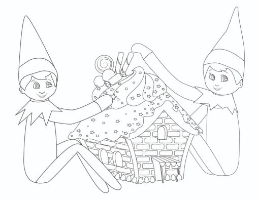 Printable Elf on the Shelf Coloring Pages Free For Kids And Adults