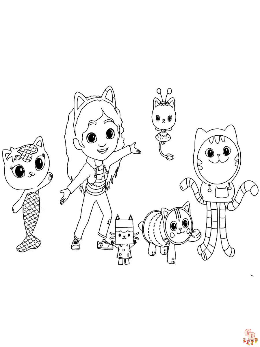 Gabby Dollhouse Coloring Pages
