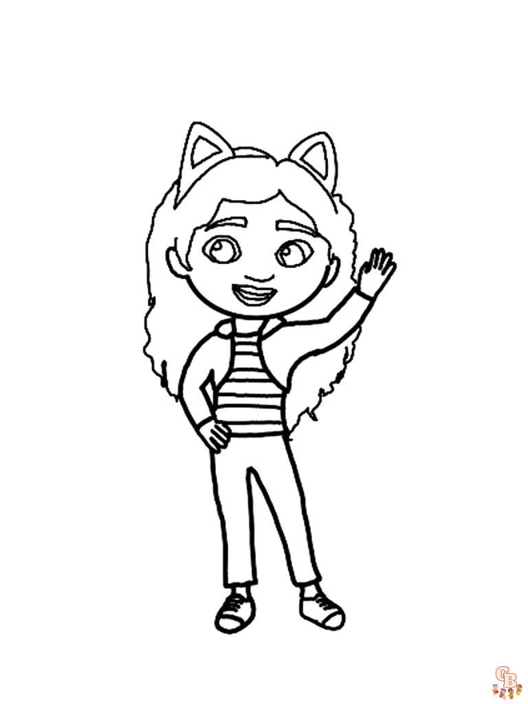 Gabby Dollhouse Coloring Pages Free & Easy for Kids