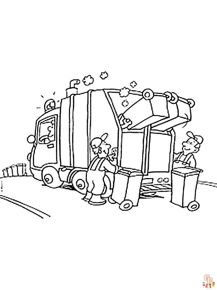 Garbage Truck Coloring Pages