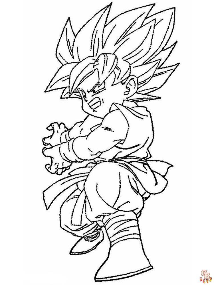 Free Printable GOKU Coloring Pages by GBcoloring