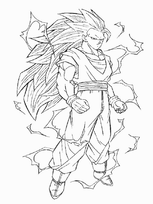 Free Printable GOKU Coloring Pages by GBcoloring