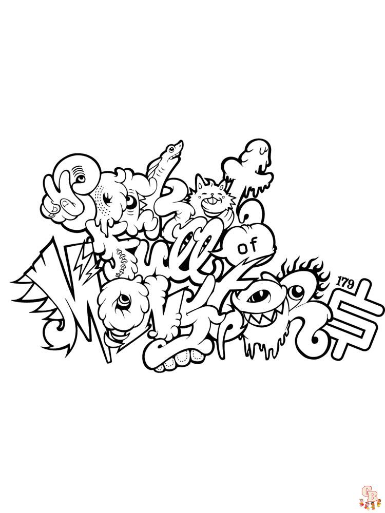 Graffiti Coloring Pages
