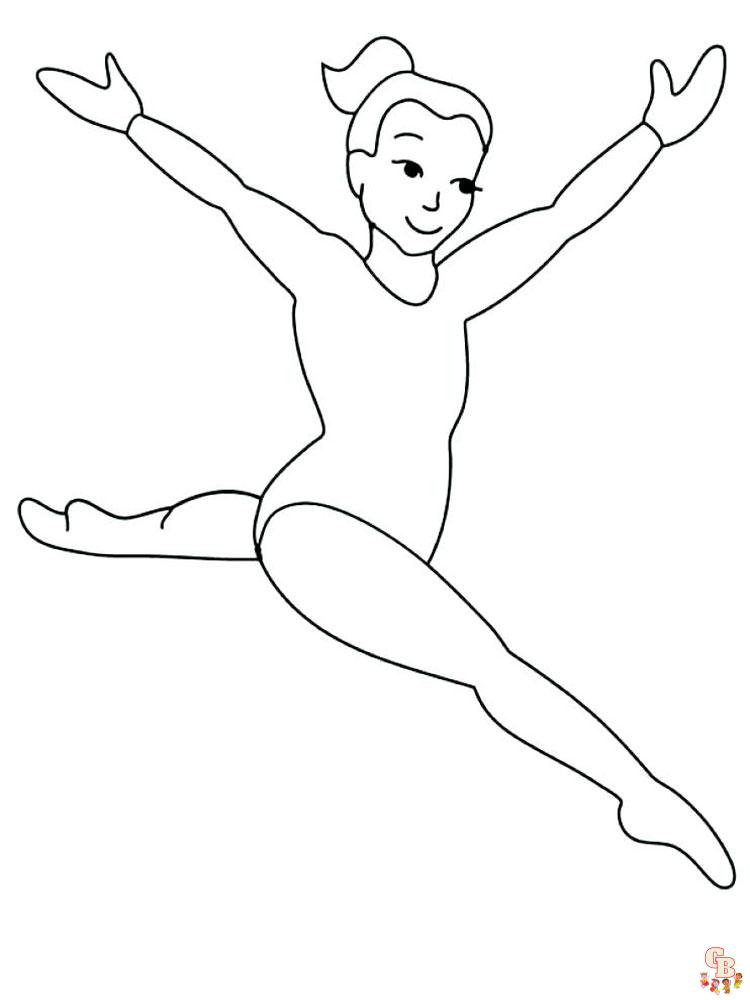 Gymnastics Coloring Pages 1