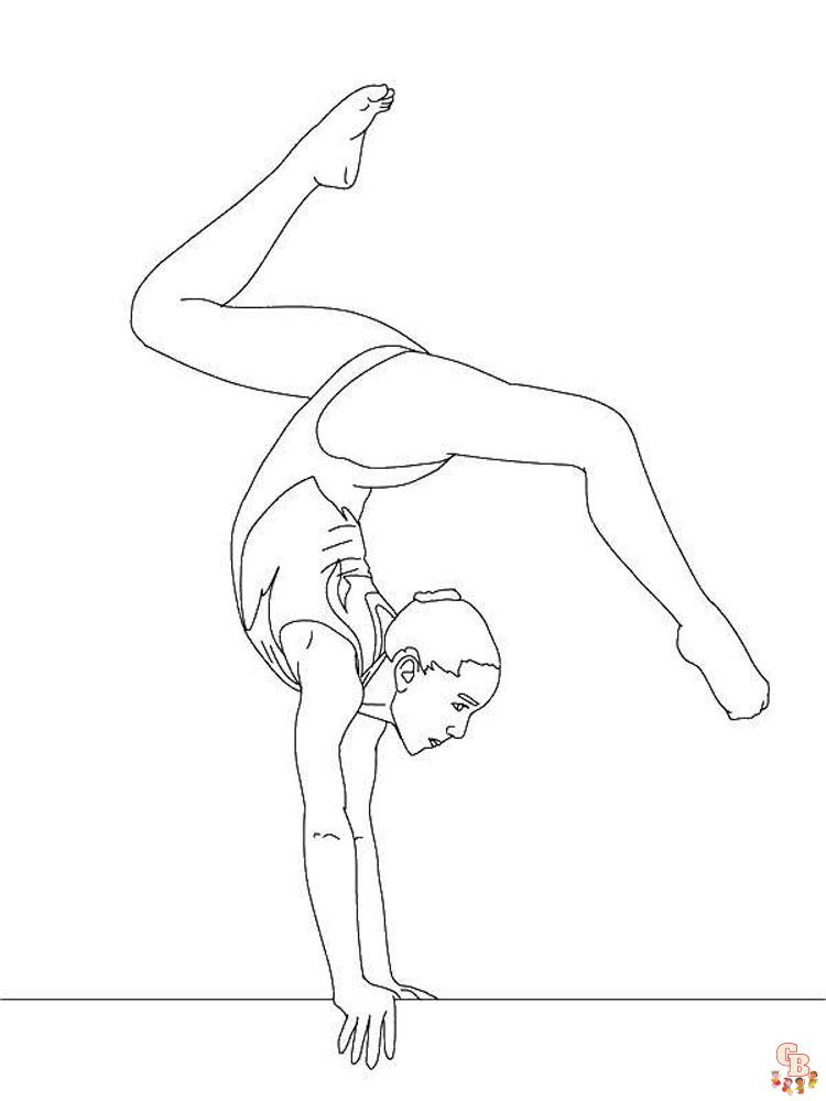 Gymnastics Coloring Pages 11