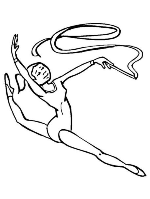 Gymnastics Coloring Pages Free Printable and Easy to Color