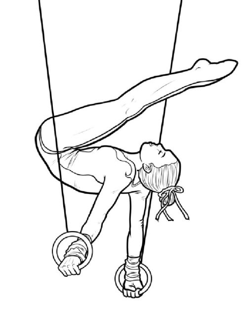 Gymnastics Coloring Pages Free Printable and Easy to Color