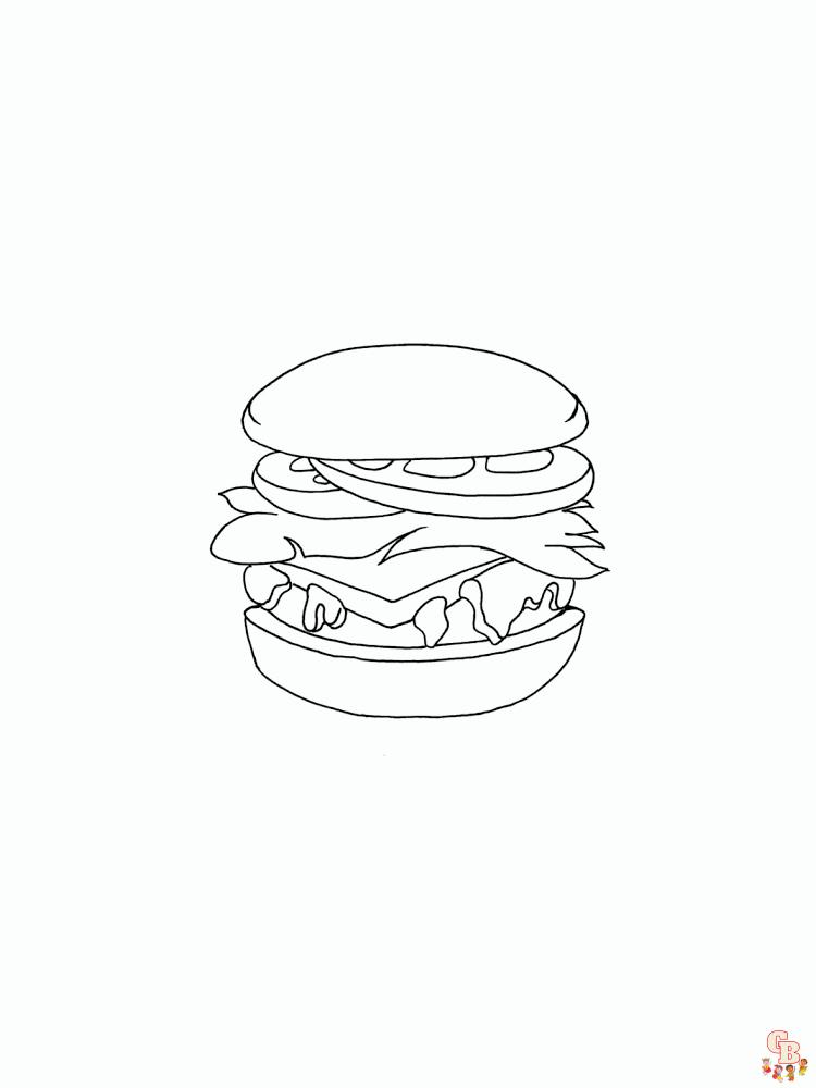 Hamburger Coloring Pages 16