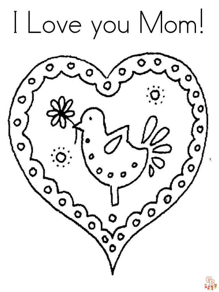 Happy Birthday Mom Coloring Pages 1