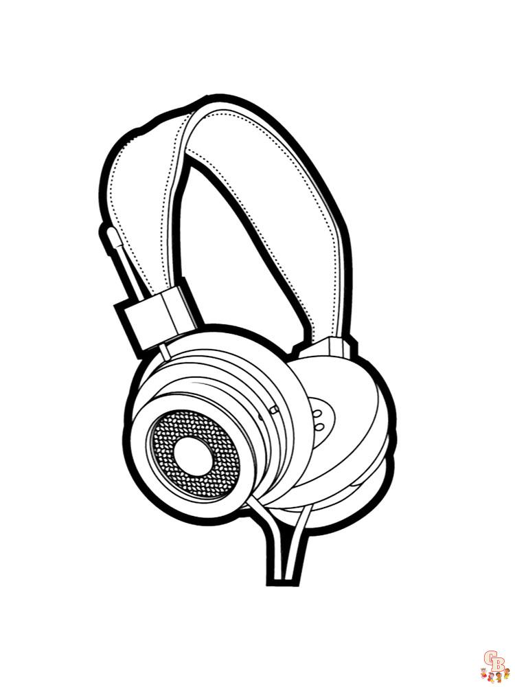 Headphones Coloring Pages 11