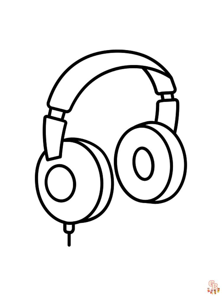 Headphones Coloring Pages 15