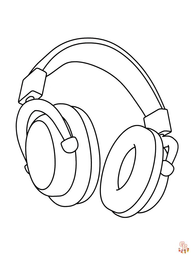 Headphones Coloring Pages 18