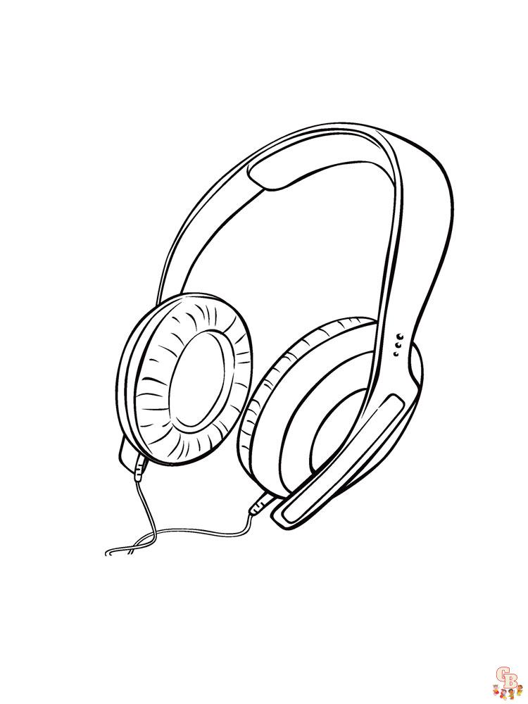 Headphones Coloring Pages 19