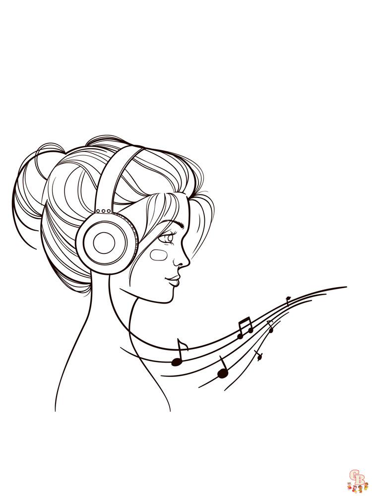 Headphones Coloring Pages 20