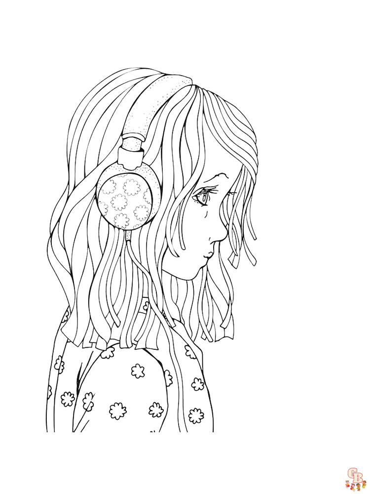 Headphones Coloring Pages 23