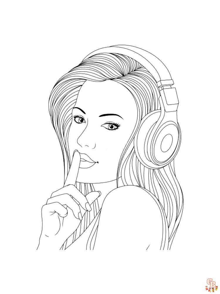 Headphones Coloring Pages 8