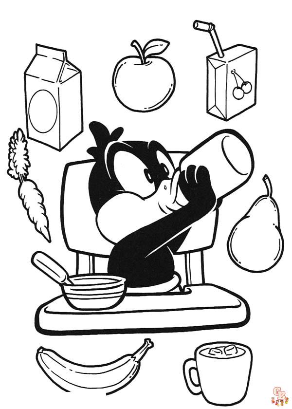 Healthy Food coloring pages 1