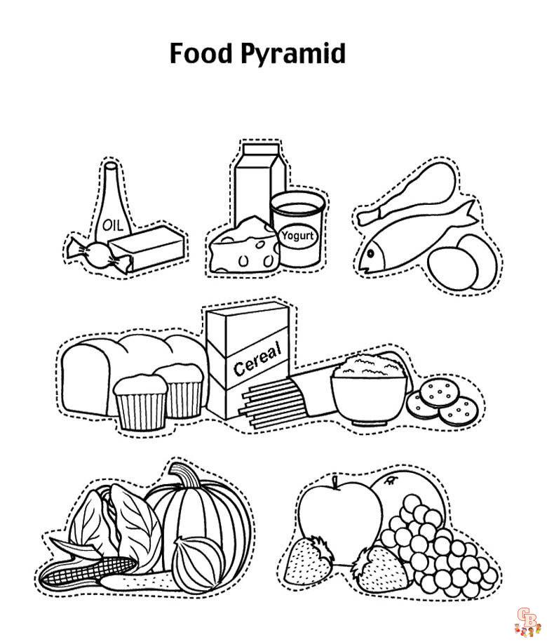 Healthy Food coloring pages 2