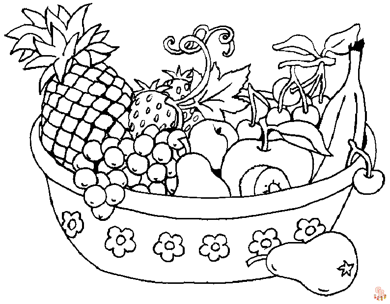 Healthy Food coloring pages 2