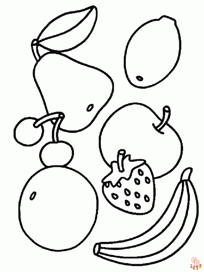 Healthy Food coloring pages 3
