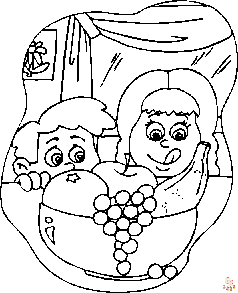 Healthy Food coloring pages 5