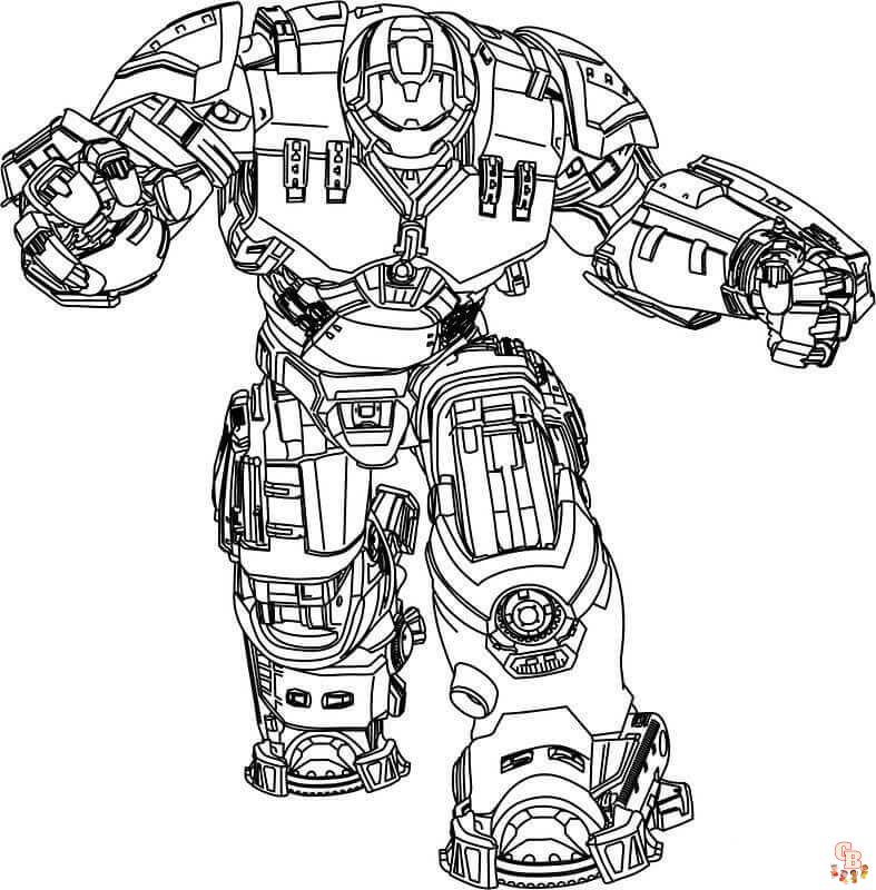 Hulk Buster coloring pages 3