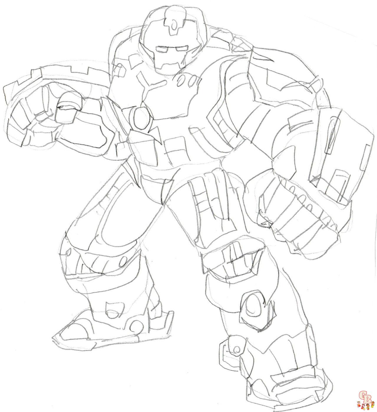 Hulk Buster coloring pages 6