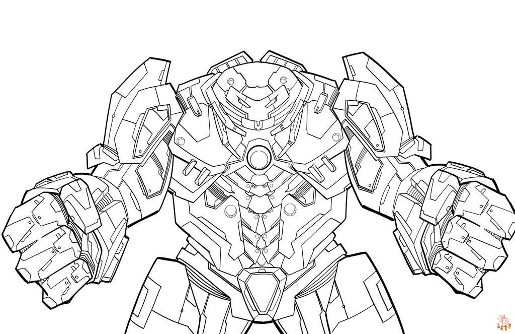 Hulk Buster coloring pages 7