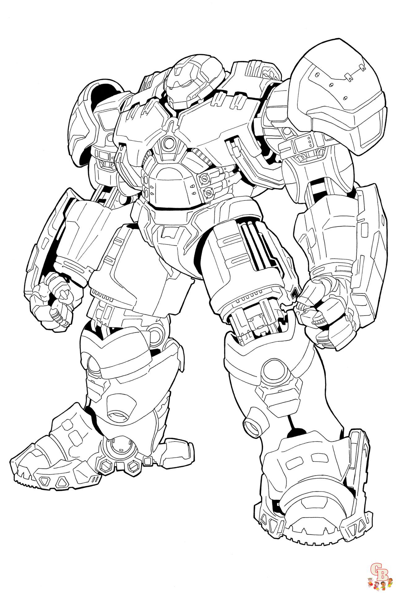 Hulk Buster coloring pages 8