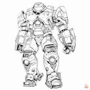 Hulk Buster coloring pages 9