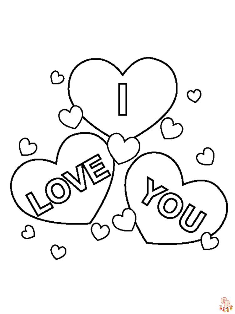 I Love You Coloring Pages 10
