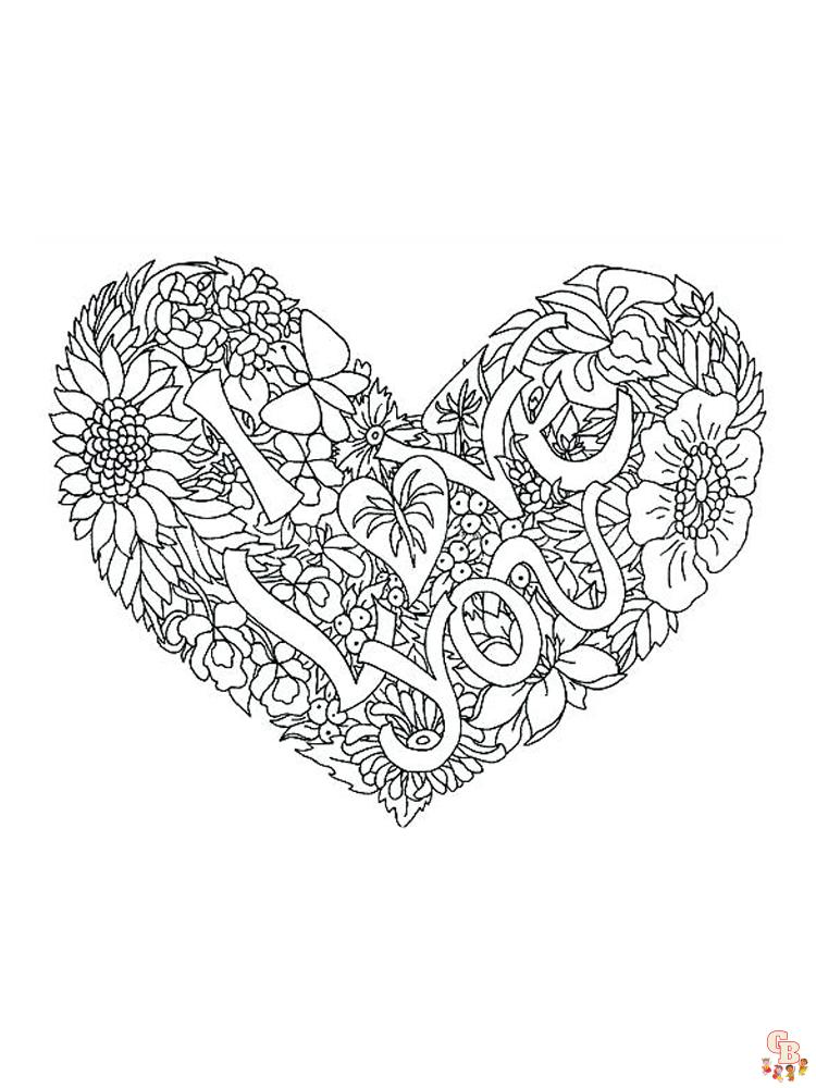I Love You Coloring Pages 11