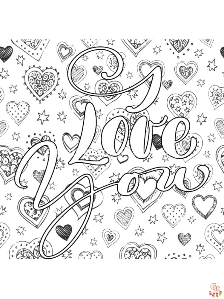 I Love You Coloring Pages 15