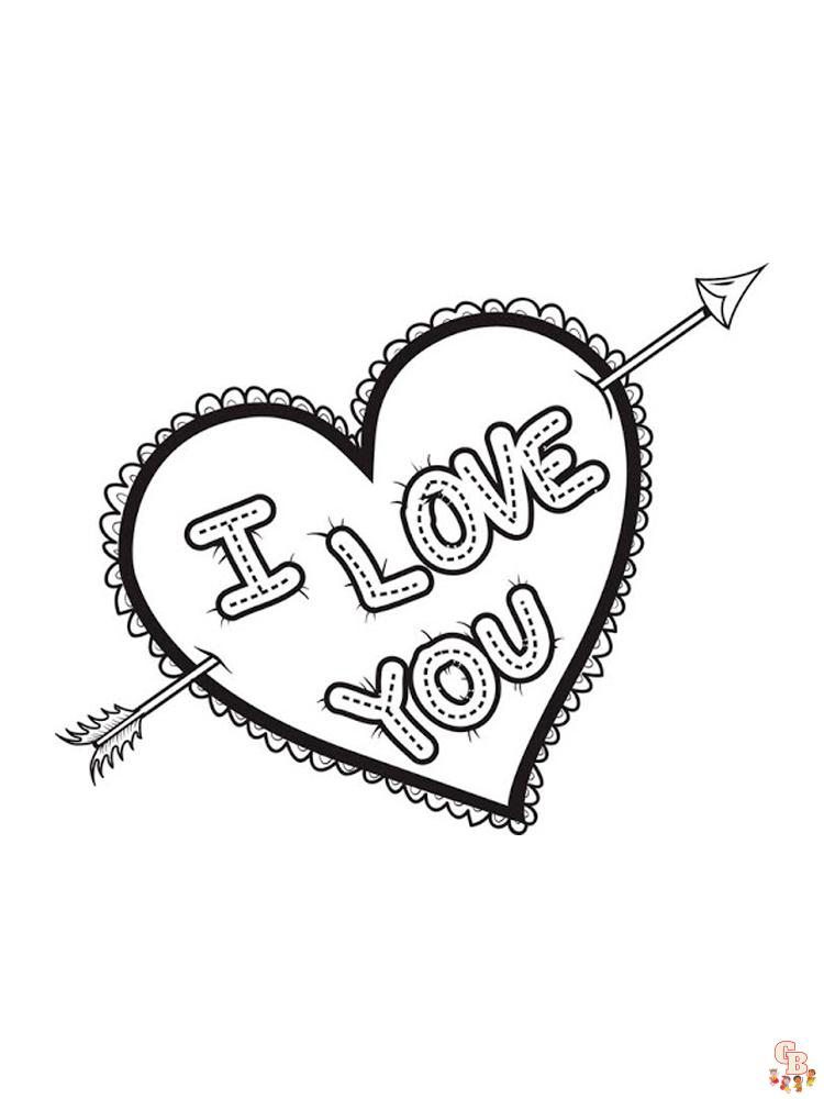 I Love You Coloring Pages 17
