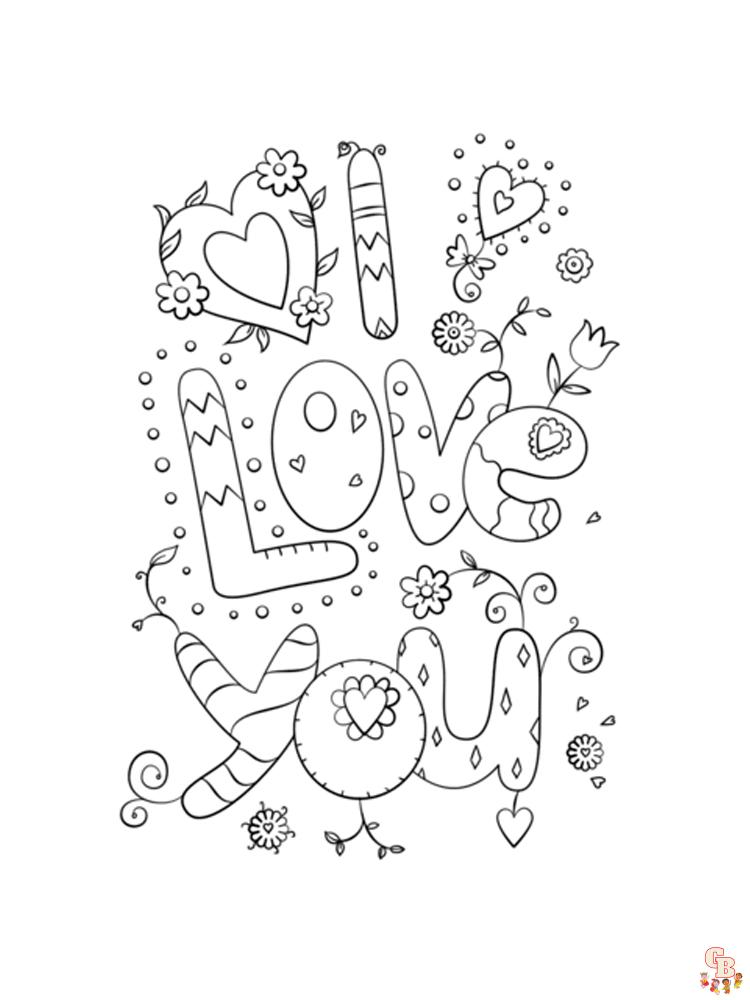 I Love You Coloring Pages 20