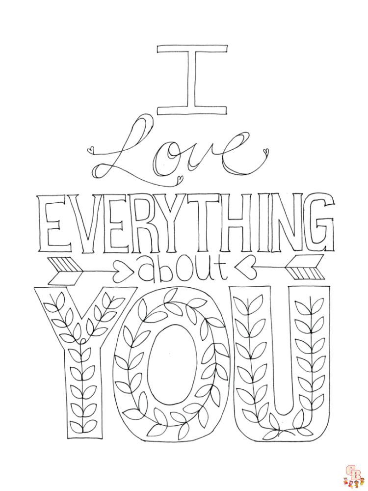 I Love You Coloring Pages 5