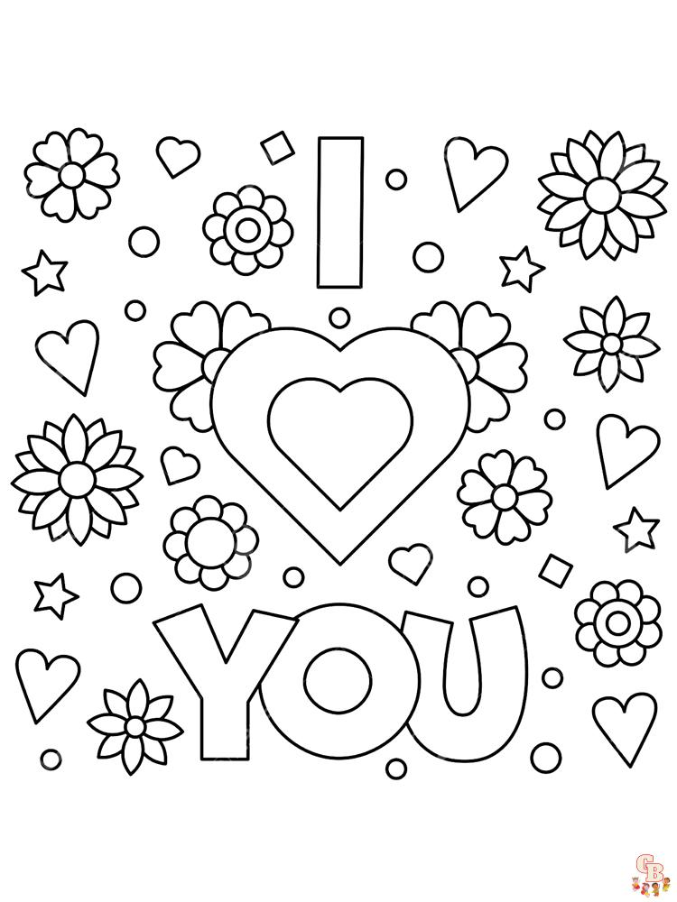 I Love You Coloring Pages 6