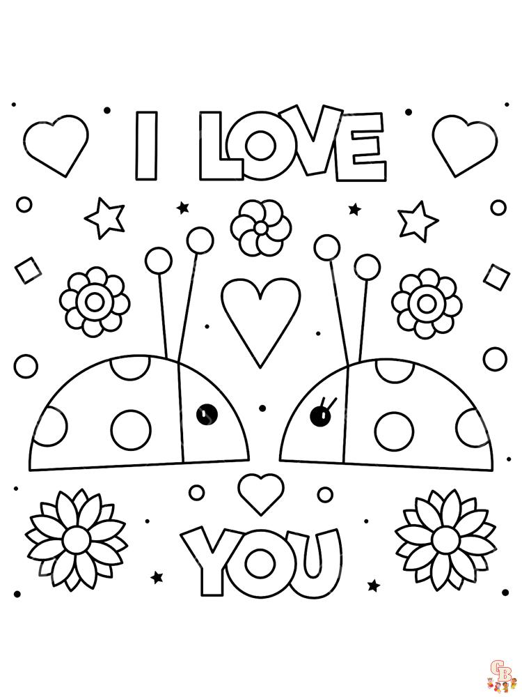 I Love You Coloring Pages 7