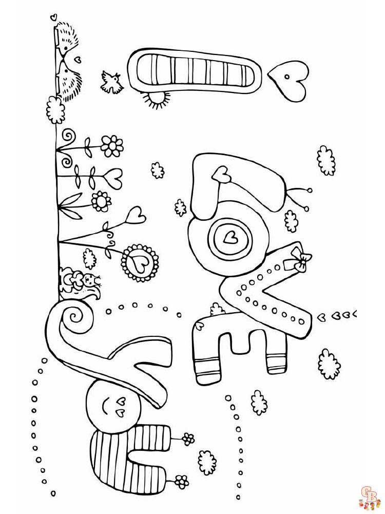 I Love You Coloring Pages 8