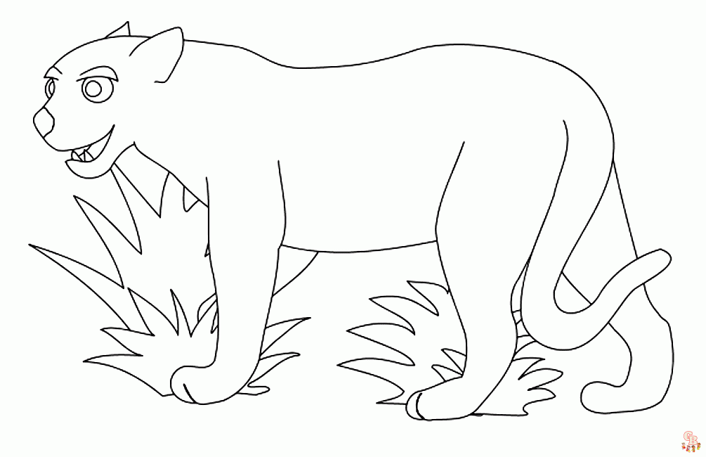 Jaguar coloring pages 1