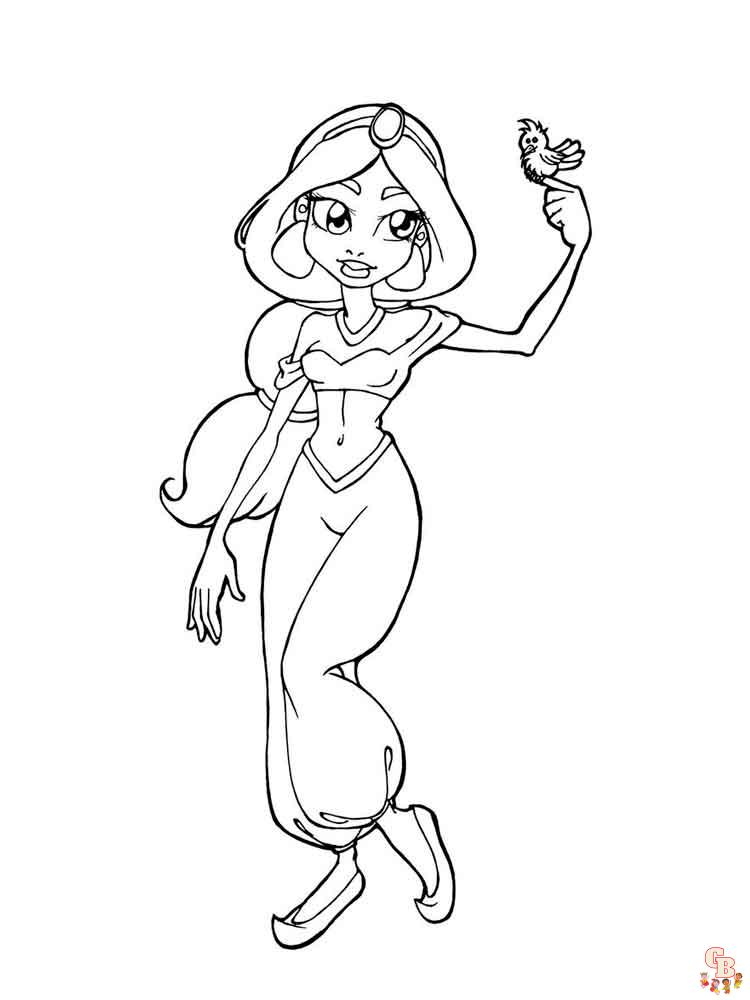 Jasmine Coloring Pages 1